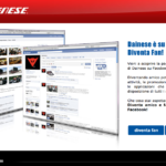 Un esempio di dem inviata per iscriversi alla fan page di un big brand